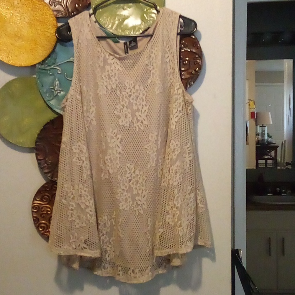 New Directions flare lace top